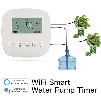 Automatic Drip Irrigation System, Plant Watering Devices with Timer, Plant Watering Devices for 20 Potted Plants, Indoor Outdoor Garden, Raised Beds, Greenhouse& Compatible with Alexa