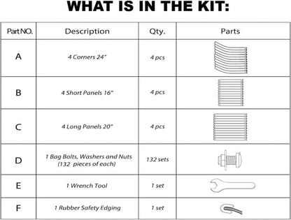 Olle Galvanized Raised Garden Beds 32" Tall Metal Plant Boxes for Outdoor Vegetables, 12-in-1 Garden Bed, Cobalt Blue