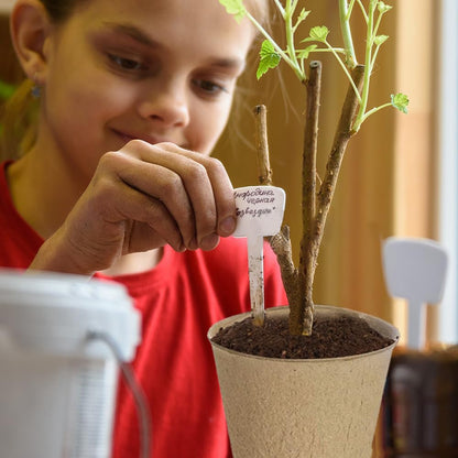 50pcs Peat Pots for Seedling 3.15" Biodegradable Plant Nursery Pots Seed Starting Pots with Drainage Holes, 20 Plant Labels, 2 Transplant Tools