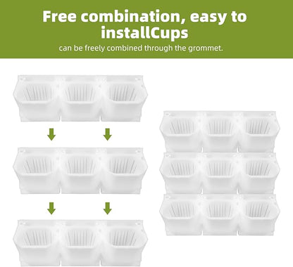 Self-Watering Wall-Mounted Vertical Planter, 36 Pots Wall Planter Indoor Vertical Living Green PlantWall Easy Installation 45''x39'' x5'' (White, 45X39 Inch 36Pcs)