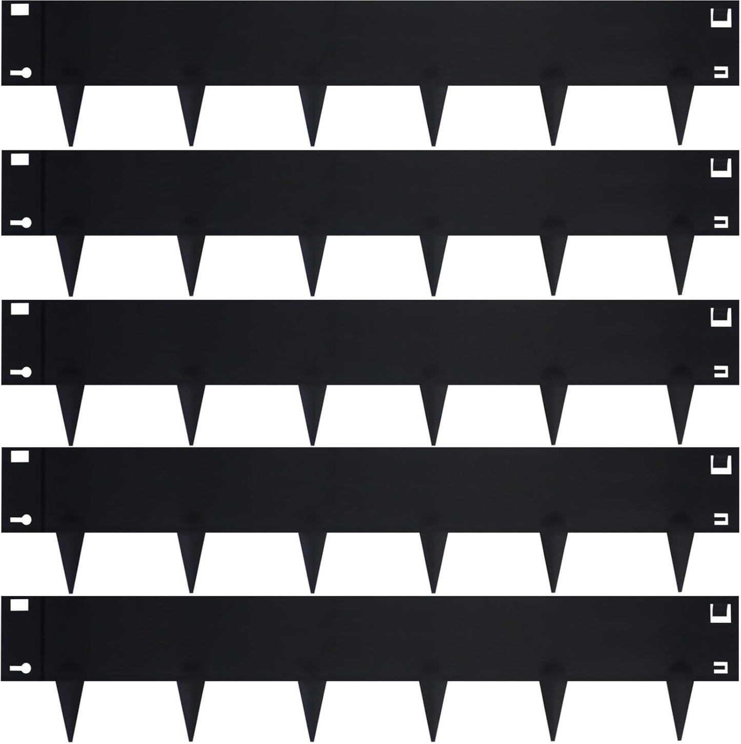 5 Pack Steel Landscape Edging,Metal Landscape Edging 40 Inch Strips, Metal Garden Edging 8 inch Depth, Steel Edging for Landscaping