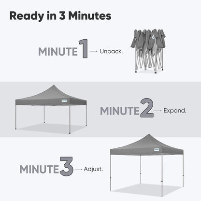 Quictent 10x10 Heavy Duty Pop Up Canopy Tent- Easy up Outdoor Commercial Canopies, Waterproof, 11ft Interior Height, Easy Setup, Includes Sand Weight Bags and Wheeled Carry Bag