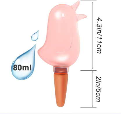 6 Pack Self Watering Spikes Plant Waterer Bird Shape Self Watering Globes Clear Watering Stakes Automatic Drip Irrigation Water Devices Vacation Houseplant Potted Plant Watering Bulbs