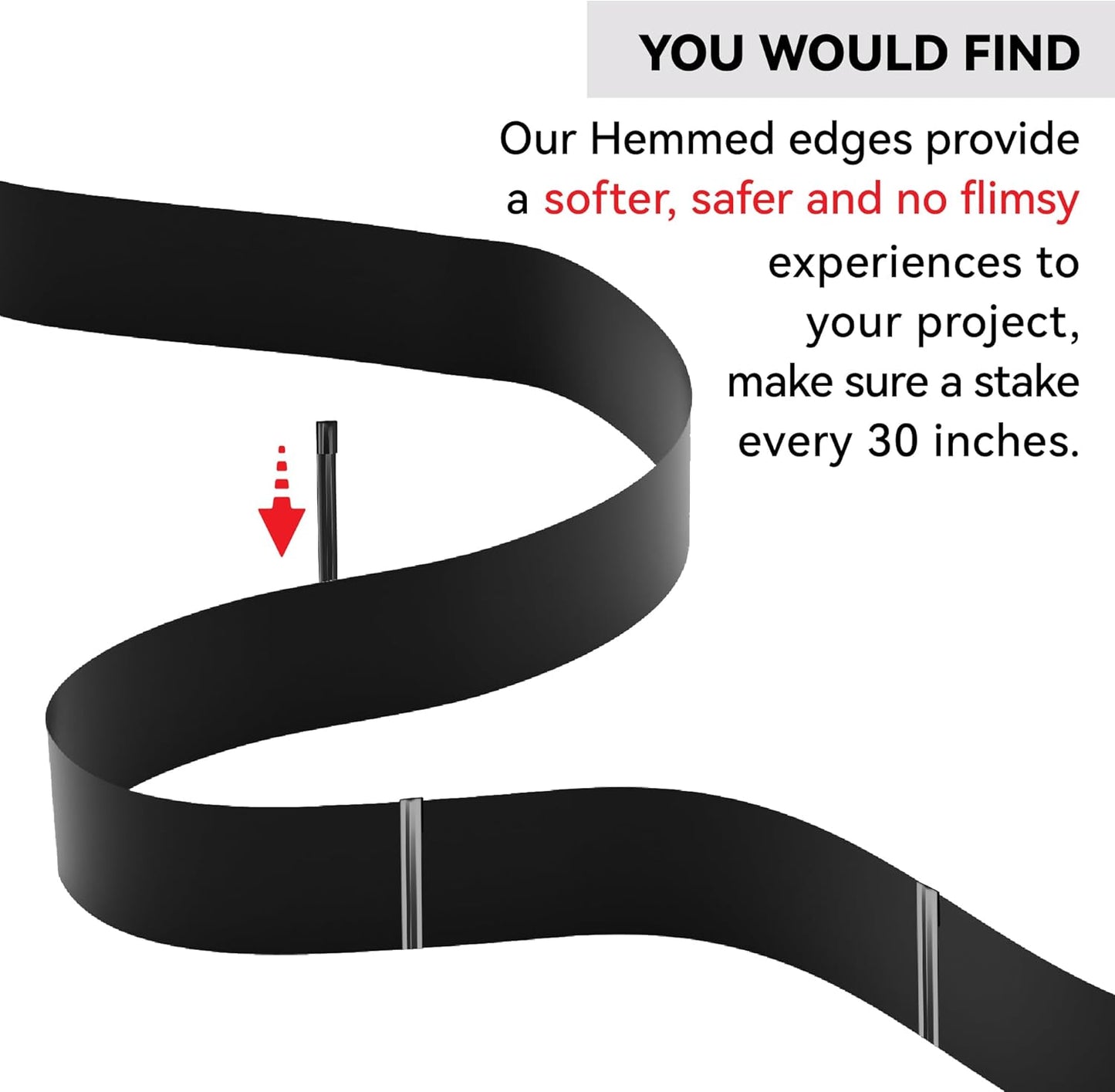 Metal Garden Landscape Edging with 31 Pcs Stakes, 4.5" x 100Ft Galvanized Steel Lawn Edgings Roll Flexible Coil Border for Landcaping,Flower Bed,Black