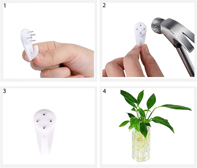 Kingbuy Plant Terrarium Container Propagation Station Square Tube Vase Wall Hanging Glass Planter Indoor Hydroponic Plants Home Office Garden Decor, 4 Pack