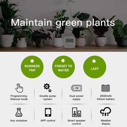 Smart Automatic Plant Watering System - Plant Watering Devices for 20 Potted Plants，Auto Drip Irrigation System Programmable Timer & Compatible with Alexa
