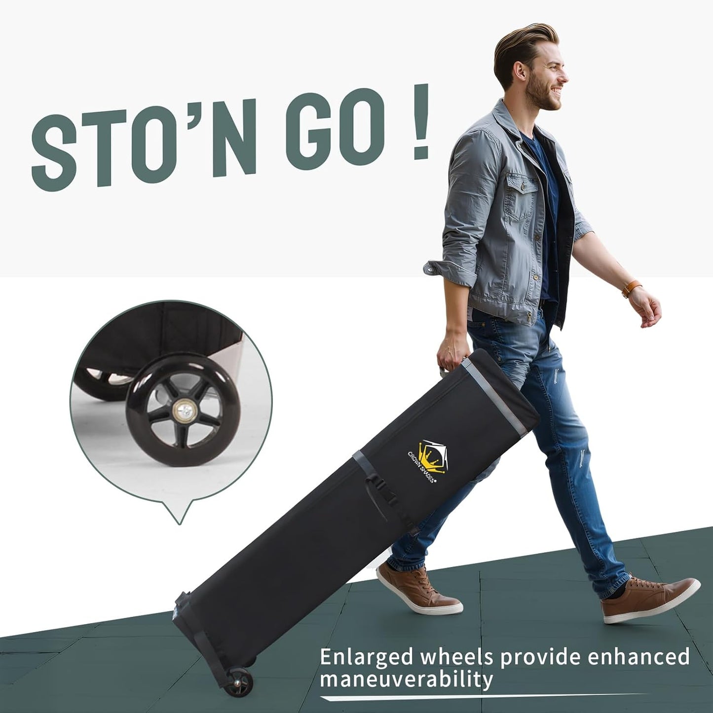 CROWN SHADES 10x20 Pop Up Canopy Tent - Commercial Canopy Tent with 400D Strength Oxford Fabric, Hexagonal Leg, 4 Upgraded Weights - Great for Trade Shows, Events,Parties & Commercial Use, Gray