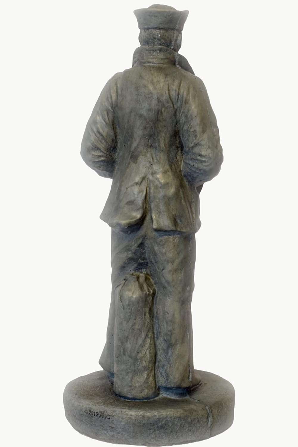Solid Rock Stoneworks Patriotic Sailor Decorative Stone Statue 24" Tall Indigo Color