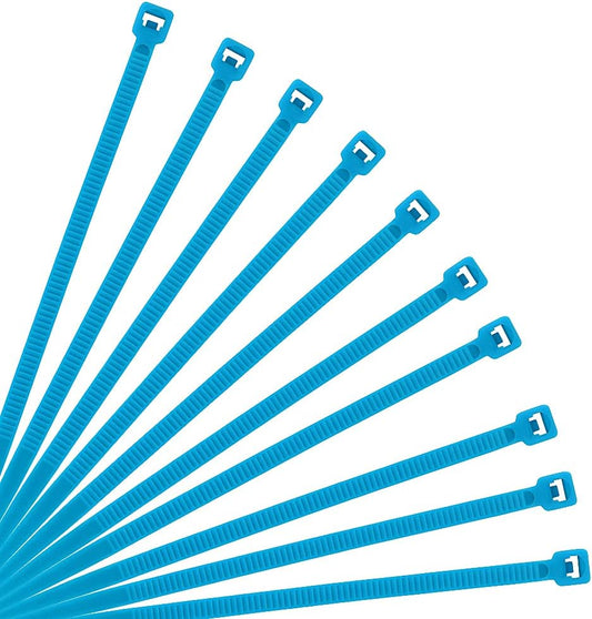 XINGO 10 Inch Cable Zip Ties (500 Pack), 40 Lbs Tensile Strength-Heavy Duty, Self-Locking Nylon Plastic Nylon Wire Ties for indoor and outdoor (Blue)