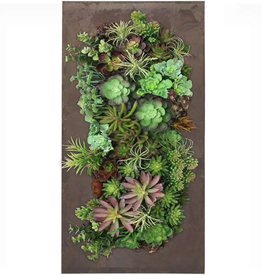 Modern Home Living Wall Galvanized Steel/Zinc Succulent Planter (Rust Zinc, 12 Pocket)