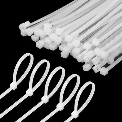 6 Inch White Zip Tie 1000 PCS, 18 Lbs - Small to Medium Zip Tie, Nylon PA66 UV Resistant Cable Tie for Indoor and Outdoor Use - Ideal for bundling and securing objects
