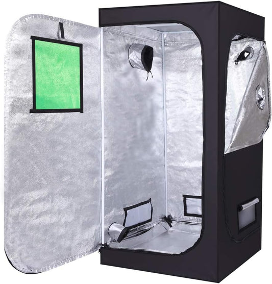 36"x36"x72" Mylar Hydroponic Grow Tent Grow Room with Obeservation Window and Removable Floor Tray for Indoor Plant Growing (36" x 36" x 72")