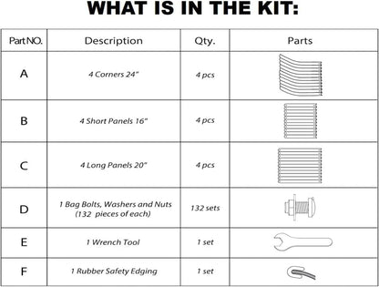 Olle Galvanized Raised Garden Bed Outdoor 32" Tall 12 in 1 Metal Raised Garden Planter Raised Bed for Growing Flowers Herbs Vegetables Bed Raised, Midnight Grey 32" Tall