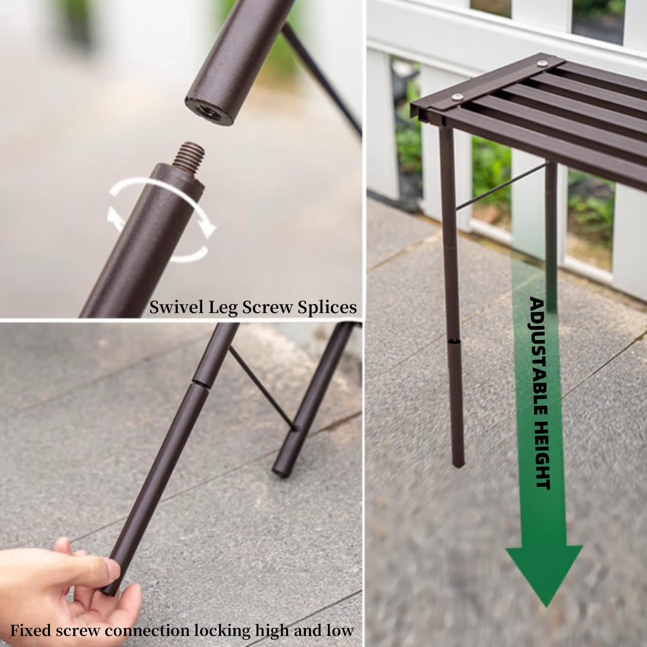 Metal Plant Stand, Rust-proof Aluminum Flower Pot Stand, Plants Display Stands Decoration Racks for Living Room Balconies and Gardens (90 Ebony)