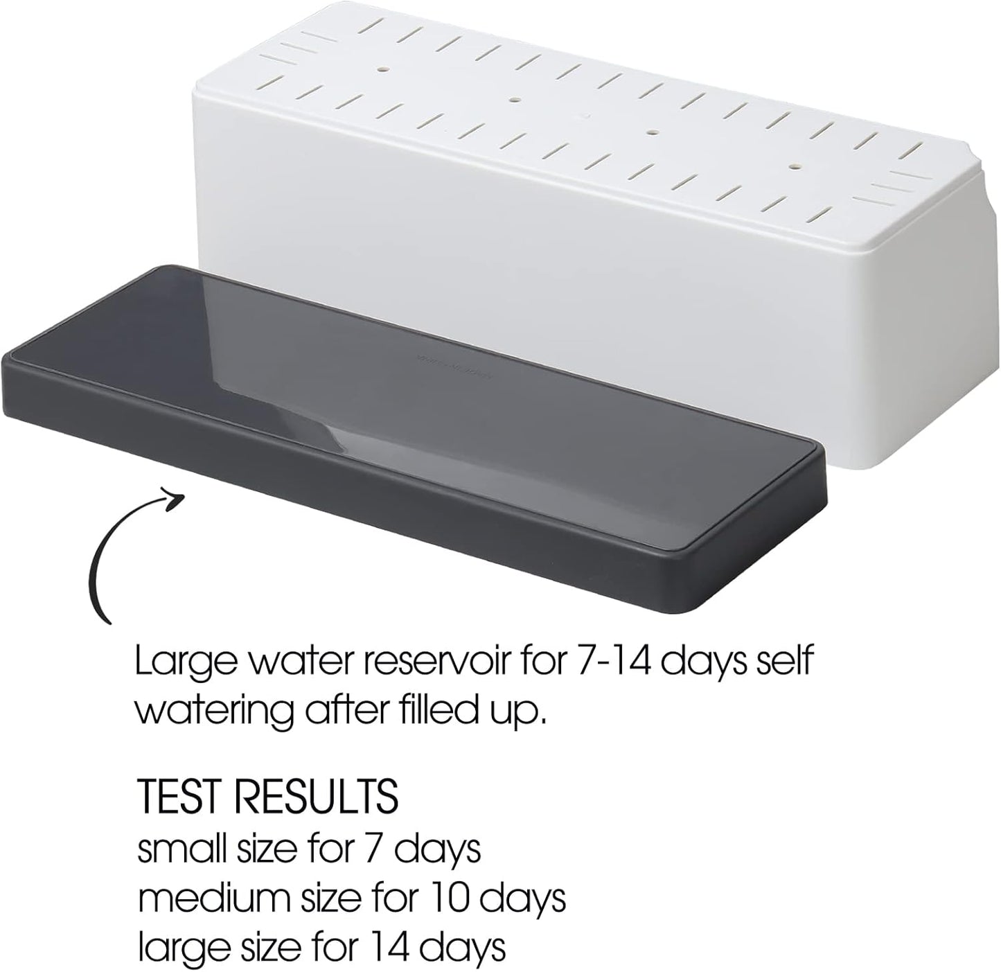 Self Watering Planters Pots for Indoor Plants, 7 Pack 4+8+17 Inch Plastic Window Boxes Planters Herb Planter, Rectangle Rectangular Planter Windowsill Planters with Drainage and Saucer