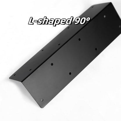 12 Pcs Raised Garden Bed Corner Brackets for 12''-24'' Flower Vegetable Furniture Planter Wood Garden Bed Box, 11 x 3 x 3 Black Metal Corner Brackets Decorative with Screws