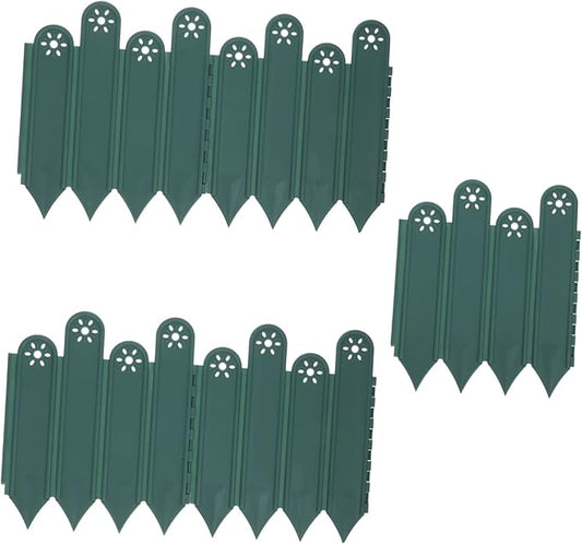 KESYOO 5pcs Decorative Outdoor Garden Edge Plastic Landscape Fencing with Corner Brackets for Lawn Flower Bed Borders Easy Install Outdoor Pet Fencing Panels