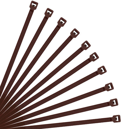 XINGO Nylon Cable Zip Ties Self Locking Plastic Wire Ties with 40 Lbs Tensile Strength for Indoor and Outdoor 12 Inch 500 Pack Brown