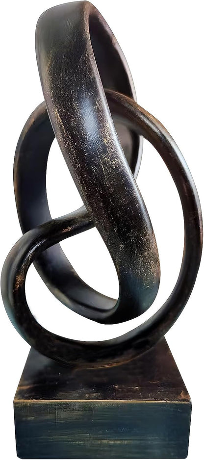 aboxoo Modern Abstract Mobius Band Statue Knot Sculptures Home Decor, Abstract Statues,Coffee Table Decor for Living Room,Office Desk Figurines and Kitchen Decorations(Bronze)