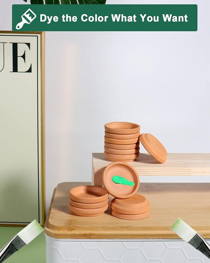 vensovo 2 Inch Terracotta Plant Saucer Pots Tray - 12 pcs Mini Planter Saucers for Indoor & Outdoor Plants, Small Clay Trays Perfect for 1 Inch 1.5Inch Flower Pot