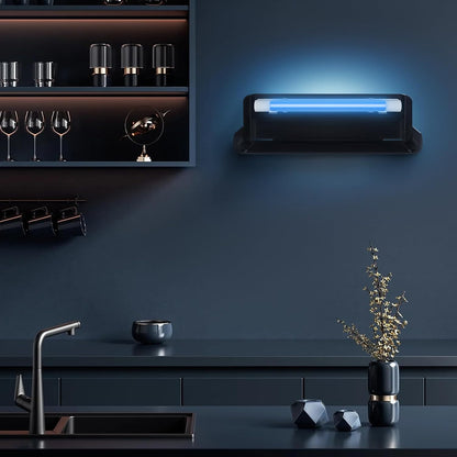 2 Pack UV Fly Light Trap Indoor for Home Gnat Traps for House, Wall Sconce Fly Light Bug Catcher for Kitchen House & Restaurant Fruit Flies Garage & Warehouse with 5 Sticky Glue Boards 6.5 ft Cord