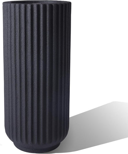 31.5 Inch Tall Roman Column Concrete Planter（14.2Dx31.5H，36 Pounds）,Durable All-Weather Use with Drainage Holes,Large Tall Round Planter for Outdoor Indoor Plants