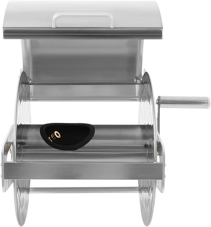 Retractable Garden Hose Reel， Available Hose Length 164.04-Ft， Wall Mounted Hose Reel, Garden Hose Reel，For Watering Lawns and Flowers, Washing Cars