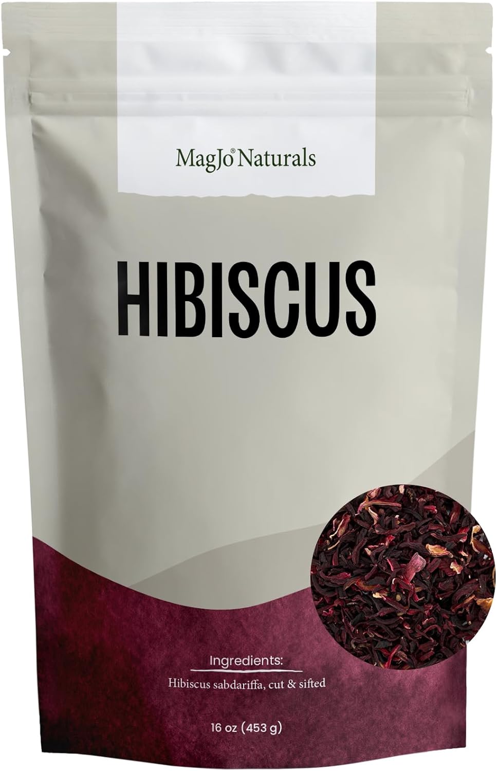 MagJo Naturals, Hibiscus Flowers 1LB (16 Oz) Hibiscus tea cut & sifted flowers, Flor de Jamaica