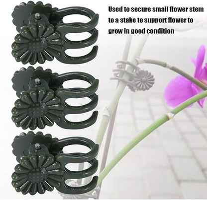 Decorative Metal Plant Trellis for Indoor Potted Plants – Leaf Shape Vine Support Stakes with 6 Plant Clips, Black/Green/Gold Garden Trellises for Climbing Plants, Vines (Black+Green+Gold 3pcs)