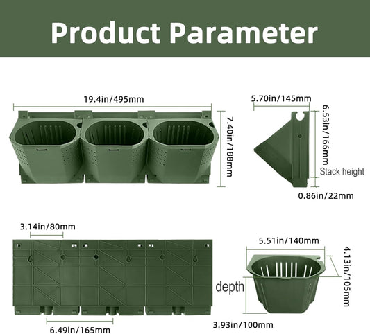 Self Watering Wall Planter with 36 Pots, Vertical Garden Planter for Indoor Plants, Wall Mounted planters Hanging Flower Herbs Vegetables for Garden