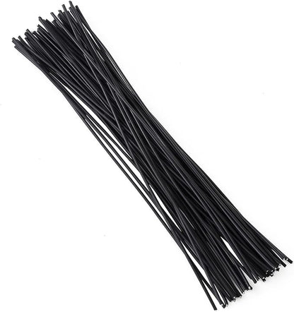 Tangyinrd 200 Pcs 6 inch Garden Twist Tie, Round Plastic Twist Ties for Plants, Vines and Wrapping Cords or Christmas Tree Gardening Plants Growth and Care, Office Home Cable Organization (Black)
