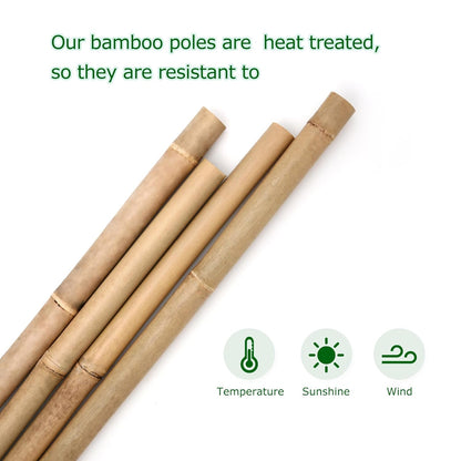 Bamboo Stakes 8 Feet, Diameter of 1 Inch Thicker Garden Stakes, Natural Plant Stakes for Tomatoes, Cucumbers, Grape Vine Climbing Plants Support and Natural Decoration - 10 Pack Bamboo Poles