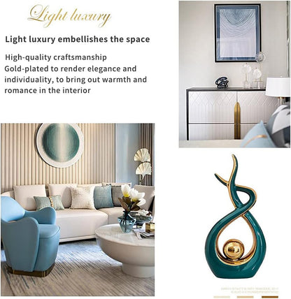 Norrclp Home Decor Modern Abstract Art Ceramic Statue Table Decorations for Dining Room Living Room Office Centerpiece