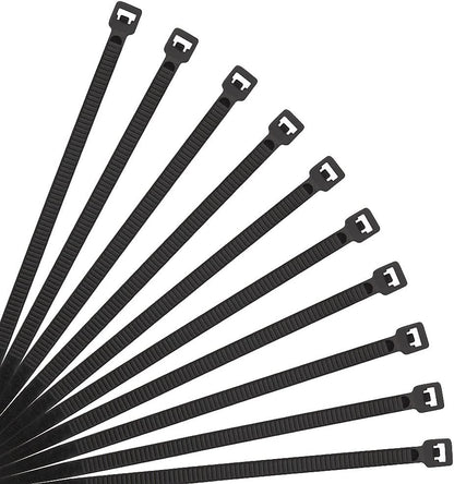 XINGO 12 Inch Black Cable Zip Ties (500 Pack), 40 Pounds Tensile Strength-Heavy Duty, Self-Locking UV Resistant Nylon Plastic Wire Ties for Indoor and Outdoor Use