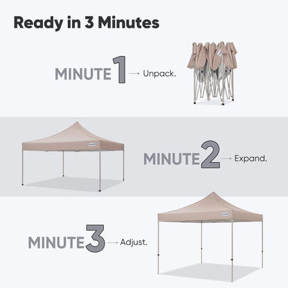 Quictent 10x10 Heavy Duty Pop Up Canopy Tent- Easy up Outdoor Commercial Canopies, Waterproof, 11ft Interior Height, Easy Setup, Includes Sand Weight Bags and Wheeled Carry Bag