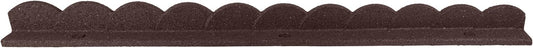 Playsafer L Shaped Flexible Rubber Scalloped Edger for Lawns Landscaping and Playground | Easy No Dig Installation| 4' Long (4, Brown)