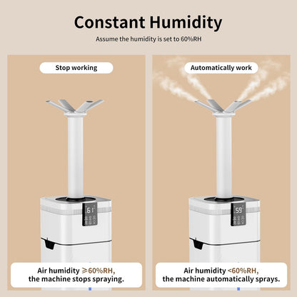 30L/7.93Gal Ultra Large Humidifiers for Bedroom 4500 sq ft, Quiet Humidifiers for Large Room, Top-Fill Humidifier with 4 Mist Mode & Extension Tube for Home School Office Commercial Greenhouse Plants