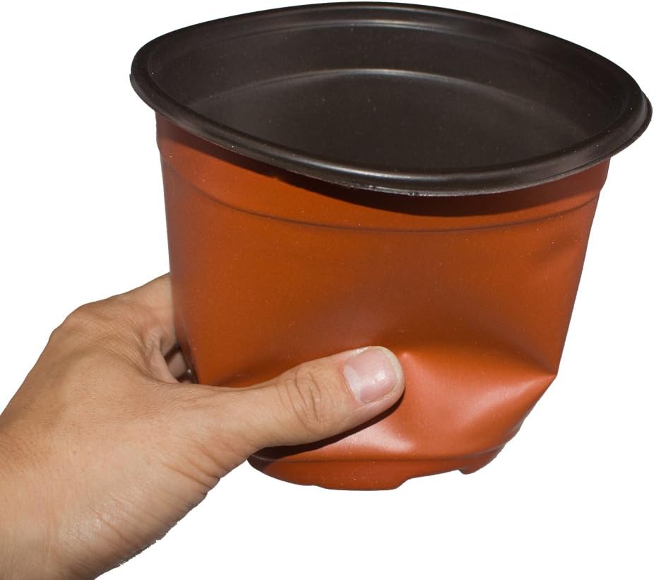 100 Pcs 6" Plastic Seedlings Plants Nursery Pots with 100 Pcs Waterproof Plastic T-Type Plant Tags and 2Pcs/Set Transplanting Digging Mini Tools