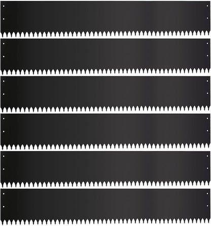 Steel Landscape Edging Kit, Upgraded Style 8.4H x 40L inches, 6 Pieces, Galvanized Steel, 20ft Total, Hammer-in, Black