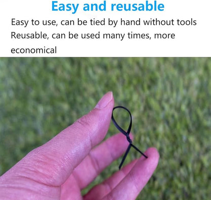 Plastic Black 4" Twist Ties, Reusable Cable Ties,Long Garbage Bag Twist Ties, Trash Bag Coated Ties, Twisty Ties for Organizing, Plant Hollding, Office, Christmas Tree (500 Pcs/4 inch)