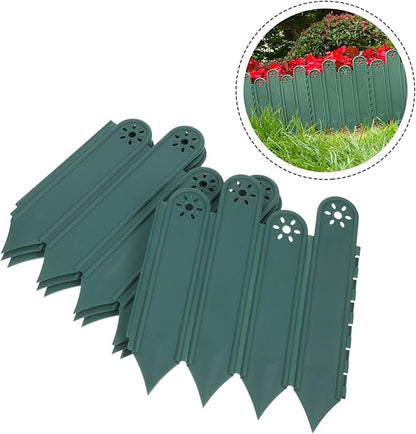 KESYOO 5pcs Decorative Outdoor Garden Edge Plastic Landscape Fencing with Corner Brackets for Lawn Flower Bed Borders Easy Install Outdoor Pet Fencing Panels