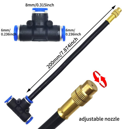 360° Adjustable Drip Irrigation System - 66FT Garden Watering System with 20 Nozzles, Garden Irrigation System, Greenhouse Accessories, Atomizing System for Yard, Lawn, Plants, 5/16 inch Hose (66FT)