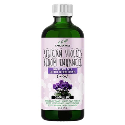 0-3-2 African Violet Fertilizer for Indoor Plants: Concentrated Plant Food – Plant Fertilizer, Bloom Booster for All Violets, Indoor Flowering Plants, Vigorous Growth and Blooming (16 OZ)