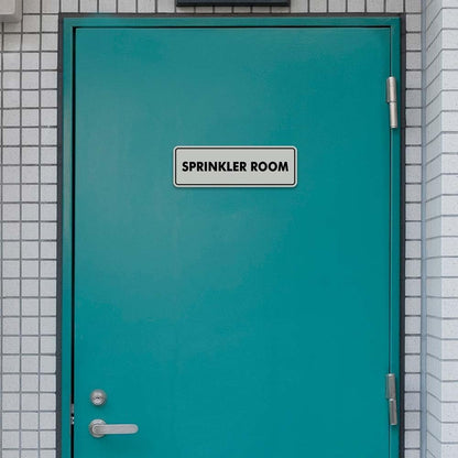 Signs ByLITA Standard Sprinkler Room Sign (Navy Blue/White) - Large 2 Pack