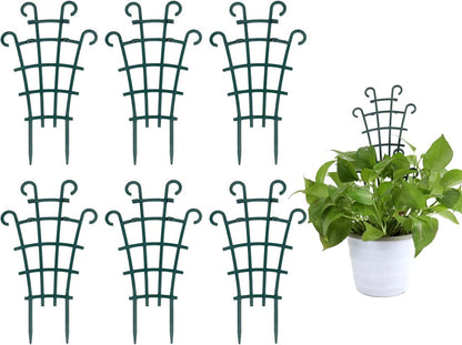 Indoor Small Trellis, 6Pcs Plant Trellis for Climbing Plants Trellis for Potted Plants Stackable Plastic Pot Plant Support Trellis for Indoor Outdoor Hoya Vines Pothos Houseplants