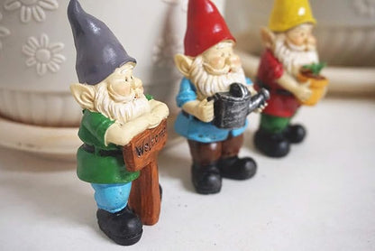 MUAMAX Miniature Gnome Figurines Fairy Gardens Gnomes Accessories Gift for Garden Little Gnomes Small Gnome 3''