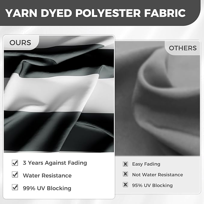 Grand patio 10x10 FT Cantilever Umbrella with Base Outdoor Large Aluminum Square Offset Umbrellas for Deck Pool (Black & White, 10x10 FT)