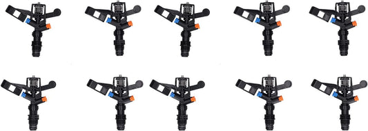 Rocking Arm Sprinklers,10PCS Plastics G 1/2 Male Thread 360° Rotating Sprinklers Watering Sprinkler for Yard Lawn and Grass Irrigation 4.7x4.5in