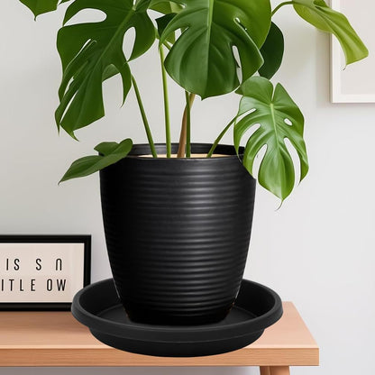 2 Pack Large Plant Saucer 18 Inch, Extra-Large Deep Plant Trays for Pots, Plant Drip Trays, Plant Water Catcher Tray for Plants, Plastic Plant Saucers for Indoors no Holes