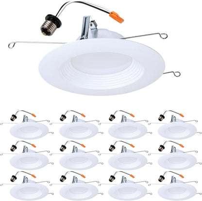 HALO LTE 5/6 Inch Indoor/Outdoor Recessed LED Trim Can Light, 3000K - Contractor Value Pack (12-Pack) - LTE566930-12PK